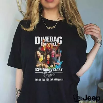 Buy Dimebag Darrell 43Rd Anniversary 1981 2024 Thank You For The Memories Shirt • 18.66£