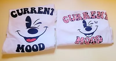 Buy Current Mood Mickey Mouse T-Shirts His And Hers 2 Shirts XL White Free Shipping • 21.22£