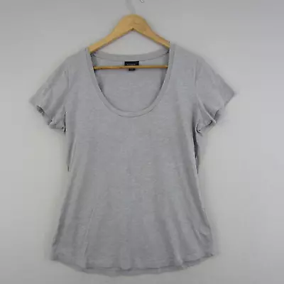 Buy Witchery Top Womens Large 14 Grey Marle Tee T-Shirt Short Sleeve Stretch • 12.21£