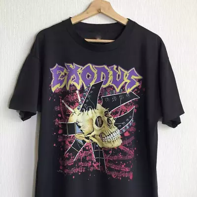 Buy EXODUS Band Skull Unisex Black T Shirt Full Size S-5XL BE2901 • 24.82£