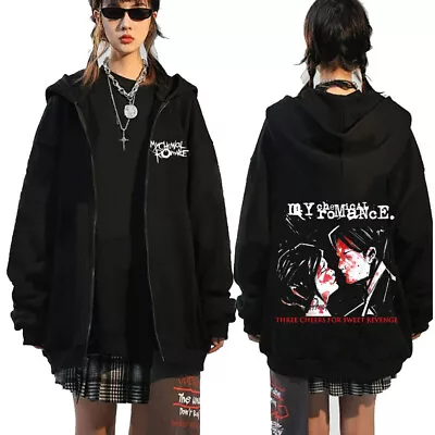 Buy Rock Band My Chemical Romance Mcr Dead Zipper Hoodie Black Parade Punk Emo 69 • 22.99£
