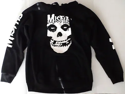 Buy Misfits Band Hoodie Sweatshirt Rare Double Sleeve Print Size 00 Limited Edition • 32.63£