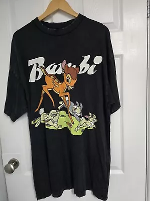 Buy Bambi Thumper H&M Divided Ladies Small Oversized T Shirt Dress Small • 5.95£