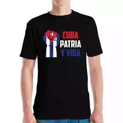 Buy Cuba Patria Y Vida Flag Cuban Fist Free Cuba T-Shirt For Men Women • 17.73£