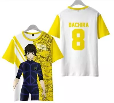 Buy Men Women Anime Blue Lock 3D T-shirt Isagi Yoichi Cosplay Short Sleeve Tee Tops • 13.19£