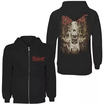Buy Slipknot Men's Skull Teeth Zipped Hoodie Black • 34.85£