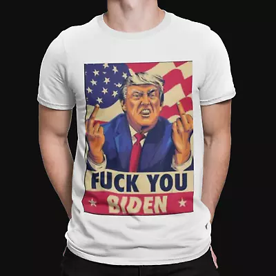 Buy F***k Trump T-Shirt - Retro Biden Hope  Film TV Funny USA Politics US Election • 8.39£
