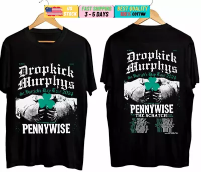 Buy Dropkick Murphys St Day Tour Patrick 2024 Band Fan T-Shirt Patrick's Boston Punk • 25.15£