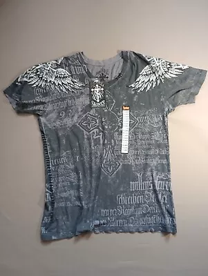 Buy Rebel Saints By Affliction T Shirt Men ,Size 2XL,Xl,L ,Made In USA • 32.68£