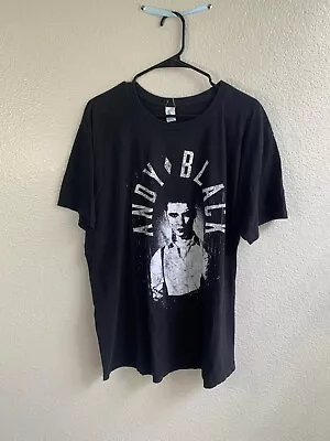 Buy Andy Black Men's Size Large Black Short Sleeve Crewneck Graphic T-shirt • 9.32£