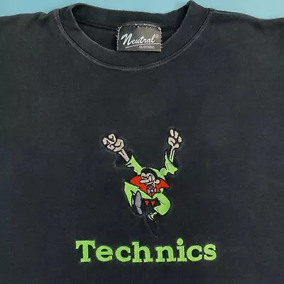 Buy Vintage 1995 Technics Dracula DJ Rave Band T Shirt Tee 90s Black 1210 Vtg Large • 95£
