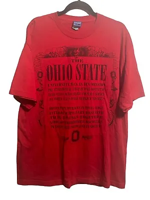 Buy Vtg  CHAMPS T Shirt Ohio State Buckeyes Men’s Large Red Mission Statement Tee • 13.72£
