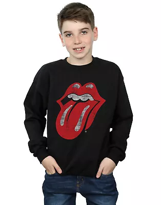 Buy Rolling Stones Boys Distressed Tongue Sweatshirt • 15.99£