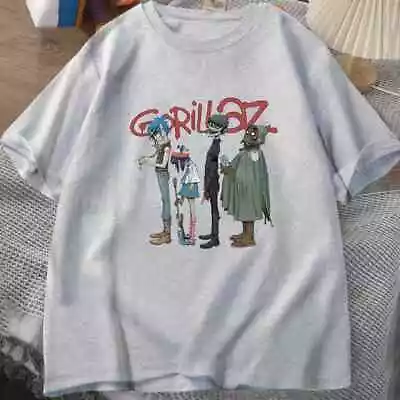 Buy Gorillaz Band Tee T Shirt Grey - Cotton High Quality - Size Mens Large L - New • 12.50£