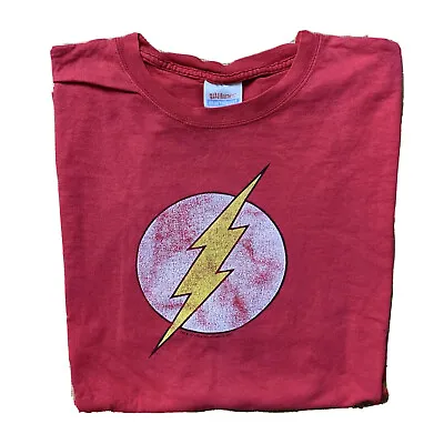 Buy The Flash Shirt XL Red Hanes 1988 DC Comics True Vintage Tee Graphitti Logo 80 • 37.34£