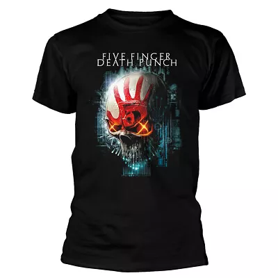 Buy Five Finger Death Punch Interface Skull Black T-Shirt NEW OFFICIAL • 16.79£
