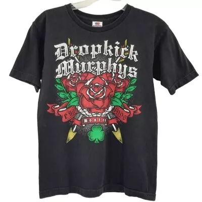 Buy VINTAGE Dropkick Murphys Boston Double-Sided Bayside USA Graphic Band Tee S • 35.41£