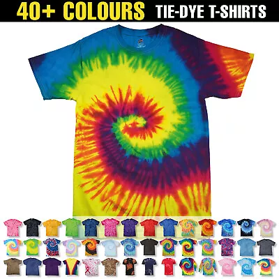 Buy Festival Tie Dye T-Shirt Hand Dyed Top Tye Die Indie Music Pride Hippy Colours • 14.11£
