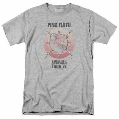 Buy Pink Floyd Animals Tour 77 T Shirt Mens Licensed Rock Band Tee Sport Gray • 15.16£