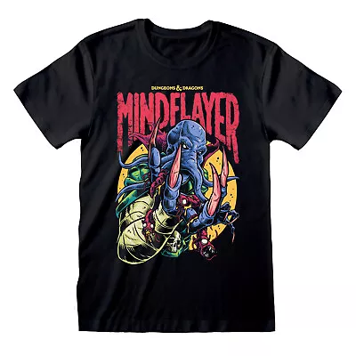 Buy Dungeons And Dragons Mindflayer Colour Pop Black T-Shirt NEW OFFICIAL • 18.29£