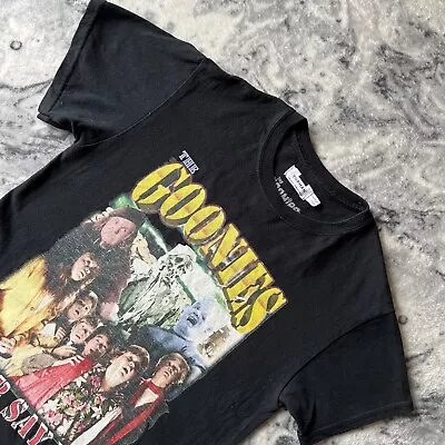 Buy Goonies Licensed Black Graphic Topman Short Sleeved Crew Neck Tshirt Tee Top S • 14.99£
