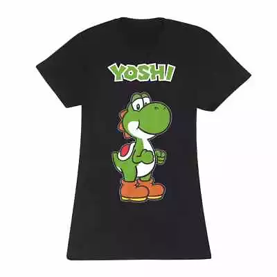 Buy Nintendo Super Mario - Yoshi Name Tag - Small - Womens - New Fitted T- - N777z • 10.35£