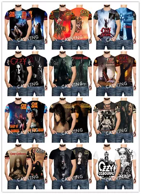 Buy Ozzy Osbourne  3D Print Fashion Casual Short Sleeves T-shirts For Women/men • 13.19£