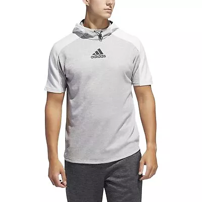 Buy Adidas DU2557 Mens Hoodies Short Sleeve Team Issue Athletics Workout Hooded Tops • 29.99£