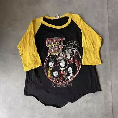 Buy 80S Quiet Riot Band T-Shirt Raglan Made In Pakistan Vintage • 97.51£