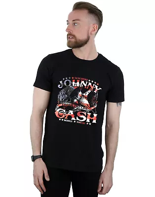 Buy Johnny Cash Men's Walk The Line Flag T-Shirt • 15.99£