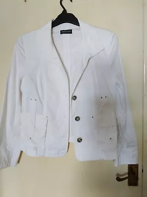 Buy Ladies White Cotton Jacket Size 38 • 12£