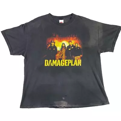 Buy Vintage DAMAGEPLAN T Shirt XL Faded Distressed Dimebag Darrell Y2K Pantera • 19.52£