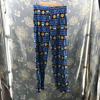 Buy Sesame Street Cookie Monster Fleece PJ Pants Size L • 15.56£