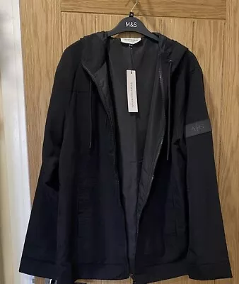 Buy Mens Avant Garde Jacket Size XXL BNWT Black Casual Smart Light Jacket Hood   • 19.75£