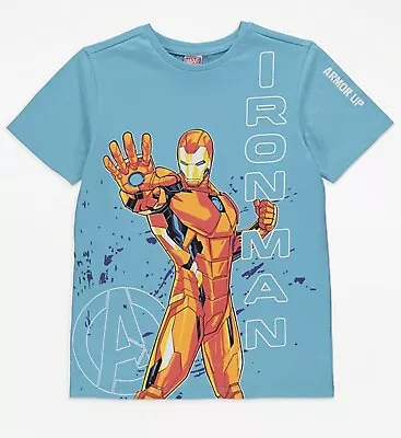 Buy Marvel Iron Man T-Shirt Boys 8-9 Years NEW • 12£