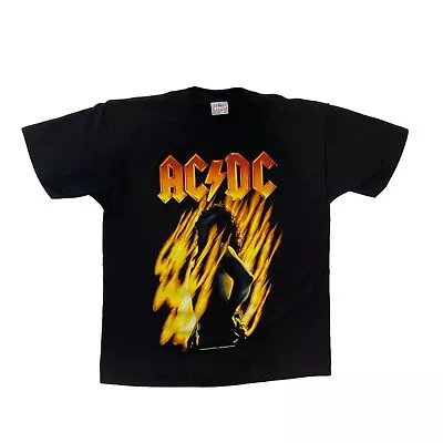 Buy Vintage AC/DC Bonfire Rock Band Tour T Shirt All Sport Adult Size Large Black • 139.99£