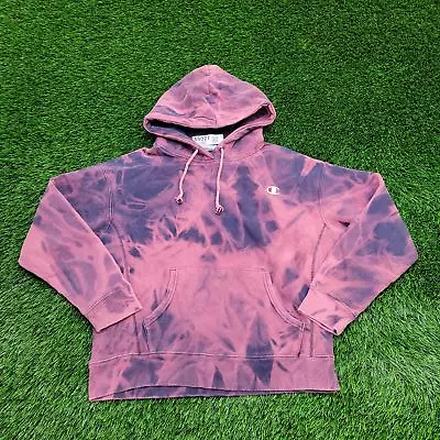 Buy Vintage 90s Champion Bleached Dye Hoodie Womens Large 20x22 Boxy Reverse-Weave • 64.57£