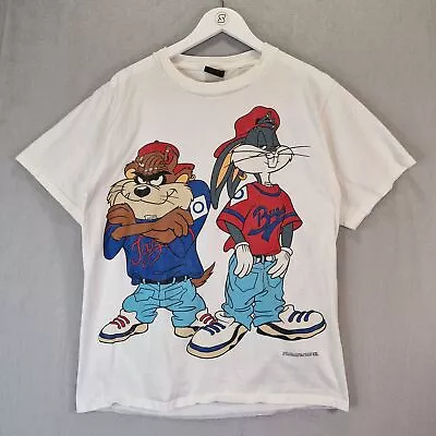 Buy Looney Tunes Bugs Bunny Taz Kriss Kross T-Shirt Large White Vintage 1992 Tee • 64.99£