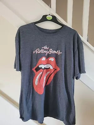 Buy T-Shirt Band Tee The Rolling Stones Size Grey Size XL • 8.99£