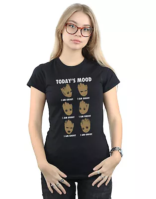 Buy Marvel Women's Guardians Of The Galaxy Groot Today's Mood T-Shirt • 13.99£