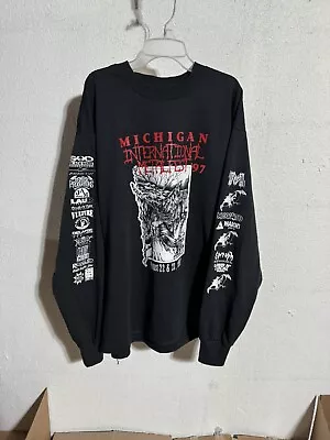 Buy Vintage 1997 Michigan Metal Fest Long Sleeve T Shirt XL Suffocation Oppressor • 256.74£