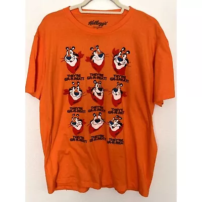 Buy Kellogg's Frosted Flakes T-shirt Tony The Tiger Graphic Tee Orange Large 2017 • 14£