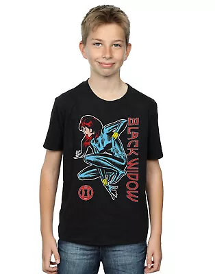 Buy Marvel Boys Black Widow In Action T-Shirt • 12.99£