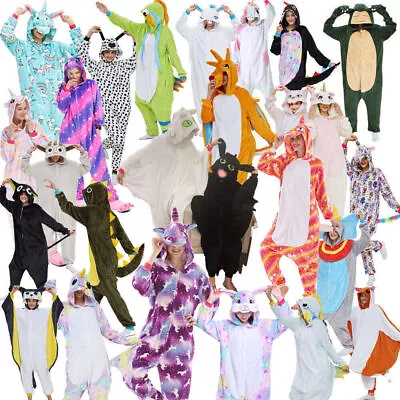 Buy UK Unisex Pyjama Pajamas Kigurumi Onesieee Adult Animal Xmas Cosplay Costume Hot • 31.18£