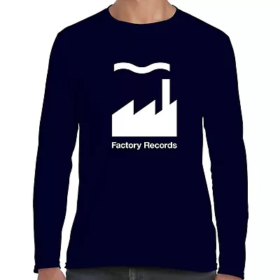 Buy Factory Records T Shirt White Logo Music New Wave Manchester Gift Long Sleeve • 12.97£