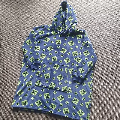 Buy Minecraft Creeper Blanket Hoodie 15-16 Warm M&S Comfy Oversized Fleece Pullover • 16£