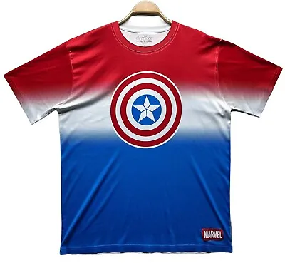 Buy Marvel Shirt Mens Large Captain America Avengers Age Of Ultron #41 Tee Stretch * • 18.66£