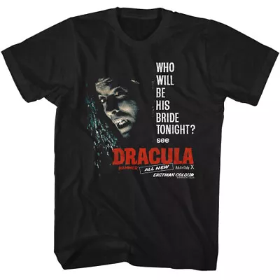 Buy Hammer Horror Dracula Be His Bride Black T-Shirt • 21.46£