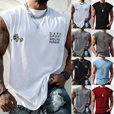 Buy Plus Size 38-50 Summer Mens Vest Tank Tops Muscle Gym Bodybuilding T Shirt Tee • 9.19£