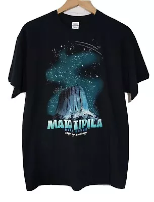 Buy Devil's Tower Wyoming - Mato Tipila  Bear Lodge  Night Sky Sanctuary Shirt Sz L • 15.71£